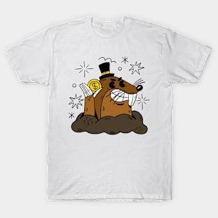 Mole Cartoon Funny T-Shirt